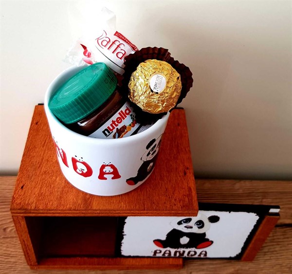 Rocher Raffaello Nutella Ve Panda Kutulu Kahve  Kupası  Hediye Seti HEDİYE