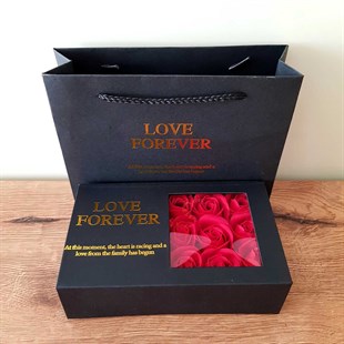 Aşık Ayıcık Sevgiliye Hediye Kırmızı Gül Kutusunda Raffaello Rocher  Çikolata HEDİYE