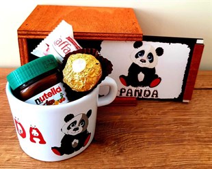 Rocher Raffaello Nutella Ve Panda Kutulu Kahve  Kupası  Hediye Seti HEDİYE
